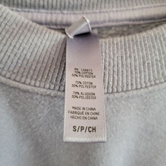 Skims Cotton Fleece Blue Classic Crewneck Small - Picture 6 of 6